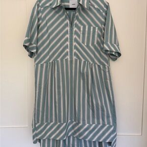 Striped AKNVAS shirt dress - size 8